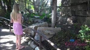 Paris gets creampied on the bed.